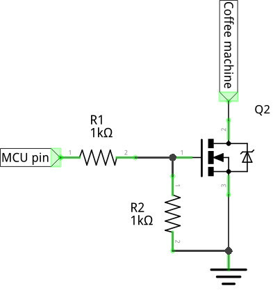 DIY coffee clock schematic