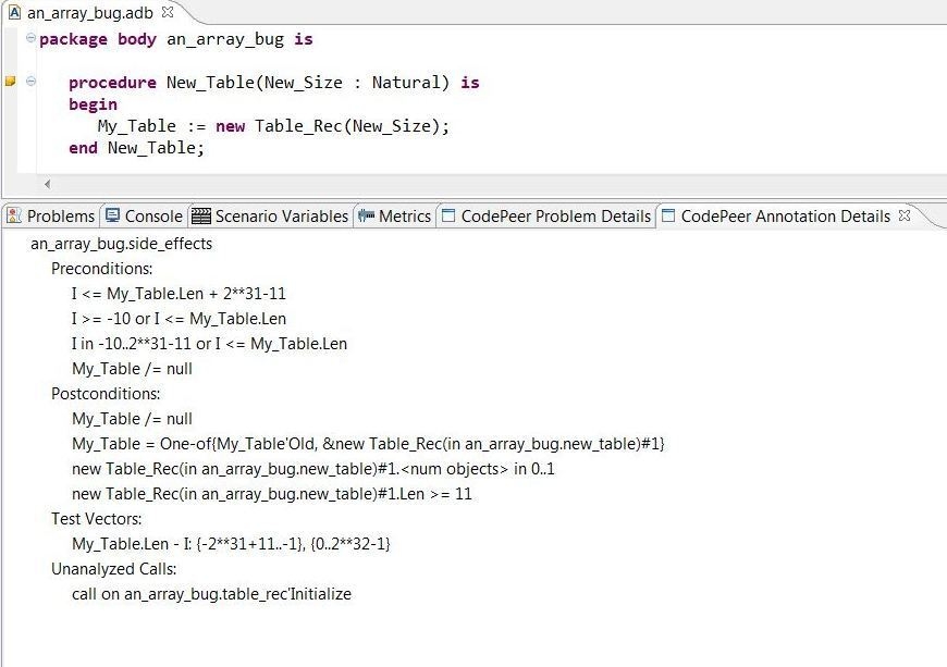 Codepeer annotations