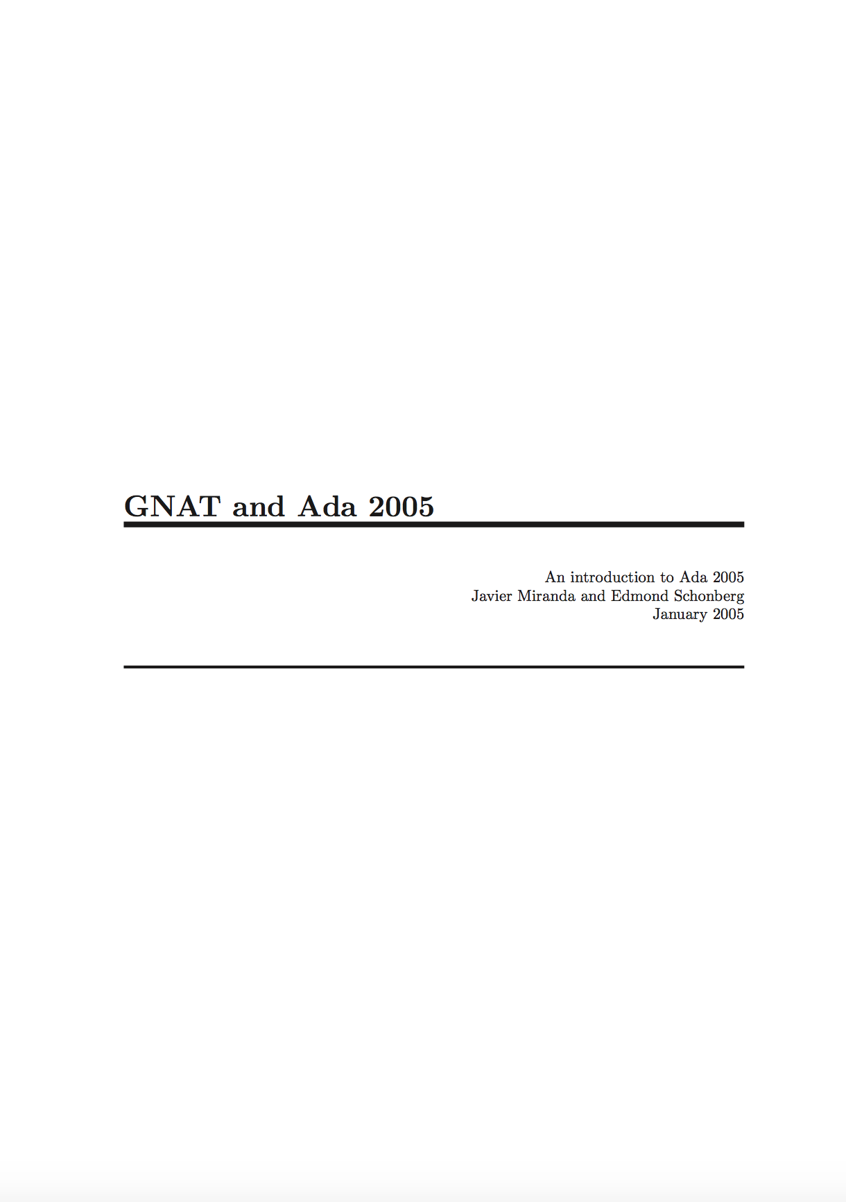 GNAT And Ada2005