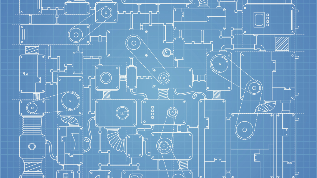 Complex machine drawing