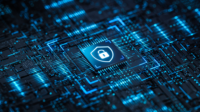 Cyber Security and Data Protection digital icon.