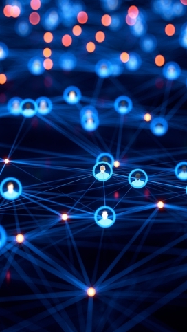 Connected avatars of anonymous people.