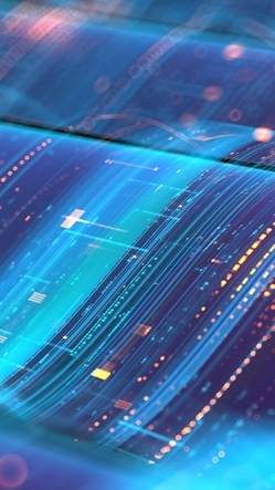 Digital background depicting innovative technologies in (AI) artificial systems, neural interfaces and internet machine learning technologies