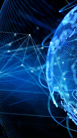 Global communication network concept.