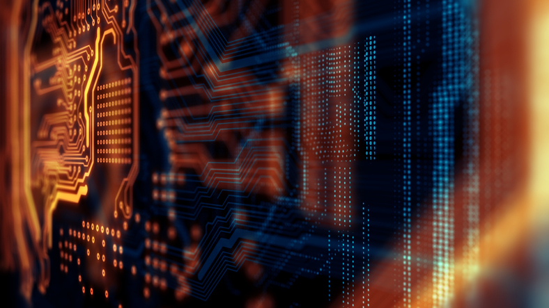 Technology background of the abstract computer motherboard, can be used in the description of technological processes, science, education. Can be used as digital dynamic wallpaper. 3d rendering