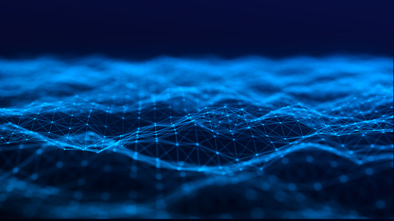 Big Data visualization. Data technology illustration. Science background. 3D rendering.