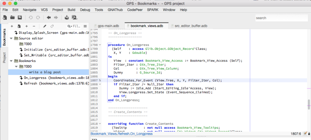 GPS unattached bookmark