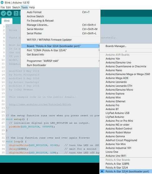 Arduino bootloader port
