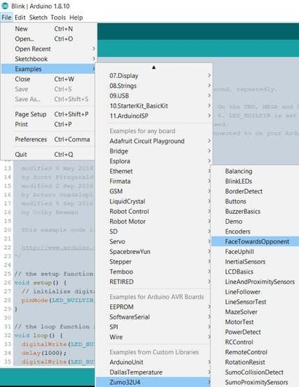 Arduino face opponent demo