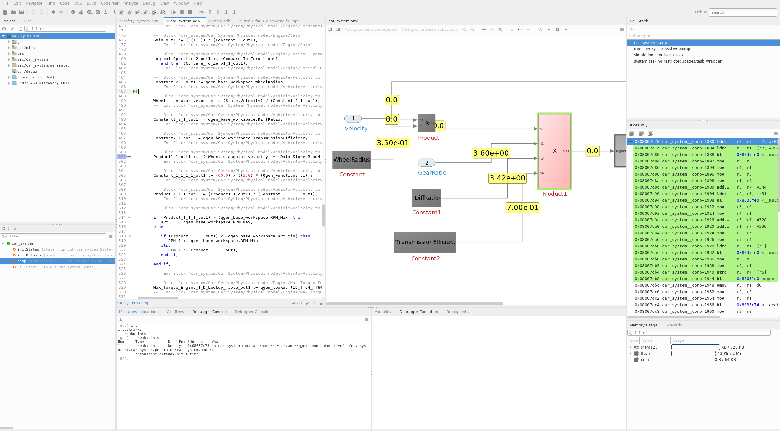 Qgen Screen Debugger