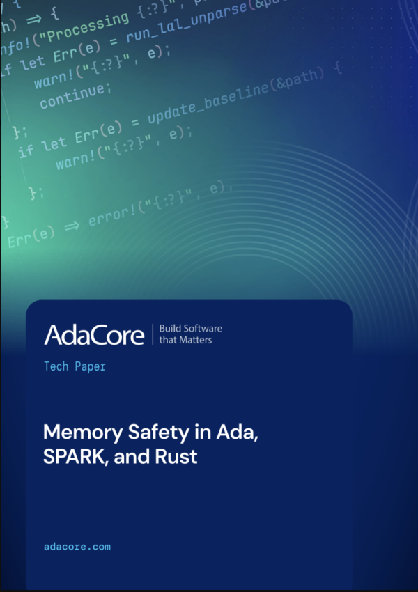Memory Safety in Ada, Spark, and Rust Cover