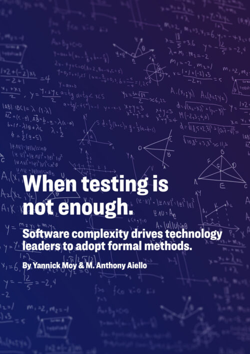 Formal Methods When Testing Cover