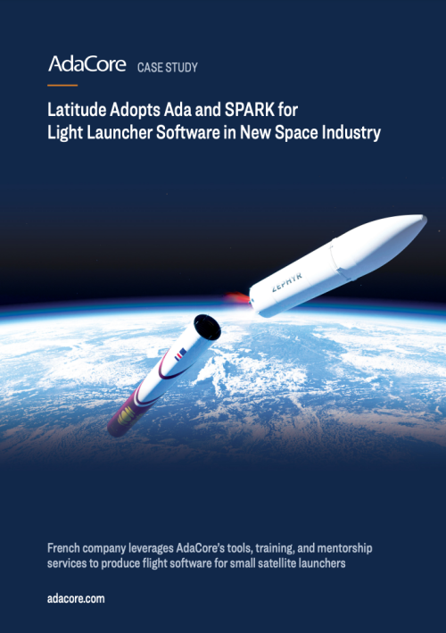Latitude Adopts Ada and SPARK for Light Launcher Software in New Space Industry - cover image